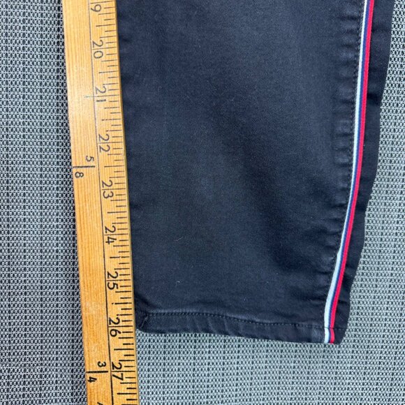 Cello womens Black Skinny Jeans With Red & White Side Stripes - Size 20 - Picture 9 of 10
